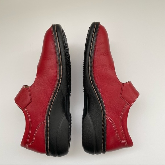Finn Comfort Red Mary Jane Laval Nappa Leather Loafers Shoes Comfort 36 Wide - Picture 6 of 13